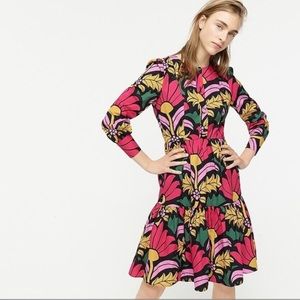 J. Crew Tiered Popover Dress RATTI print